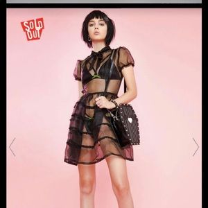 Dolls Kill sheer mortician babydoll dress